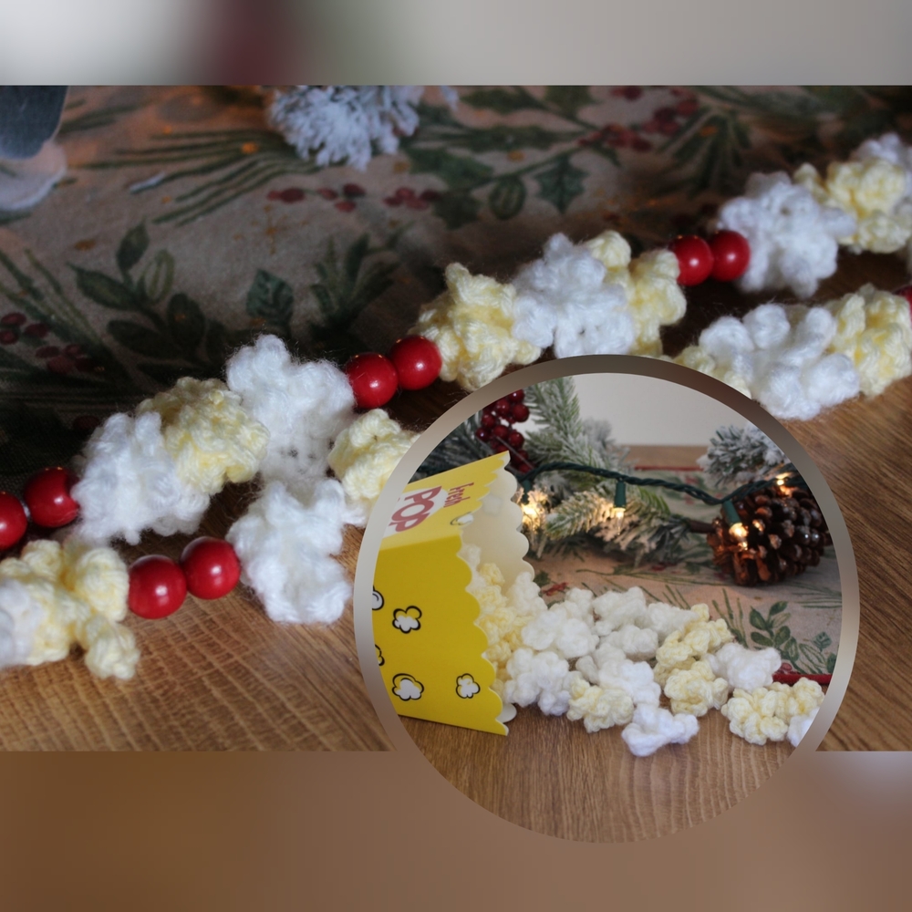 Handmade Popcorn/Cranberry Garland - 6 Ft.
